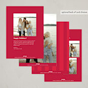 "Joy in Photos" - Holiday Cards in Ruby by Lauren Chism - Back of Card Options
