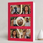 "Joy in Photos" - Holiday Cards in Ruby by Lauren Chism - Folded Card