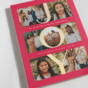 "Joy in Photos" - Holiday Cards in Ruby by Lauren Chism - Detail