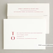 "Joy in Photos" - Holiday Cards in Ruby by Lauren Chism - FREE Recipient Addressing