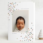 "mickey confetti corners" - Holiday Cards in Snow by Ellen Schlegelmilch - Folded Card