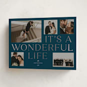 "It's A Wonderful Life" - Holiday Cards in Midnight by Paula Pecevich - Folded Card