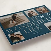 "It's A Wonderful Life" - Holiday Cards in Midnight by Paula Pecevich - Detail