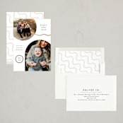 "periodically" - Holiday Cards in Snow by Everett Paper Goods - Assembled