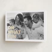 "Holiday Poster" - Holiday Cards in Snow by Maria Alou - Folded Card