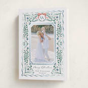 "Vintage Christmas" - Holiday Cards in Spruce by Paper Sun Studio - Folded Card