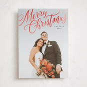 "Modern Merry Christmas" - Holiday Cards in Noir by Wildfield Paper Co - Front