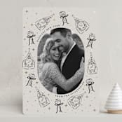 "Champagne New year" - Holiday Cards in Noir by Jackie Crawford - Front