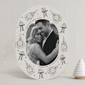 "Champagne New year" - Holiday Cards in Noir by Jackie Crawford - Front