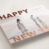 "Modern Type" - Holiday Cards in Rose by Angela Thompson - Detail