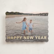 "Gilded" - Holiday Cards in Linen by Angela Thompson - Front
