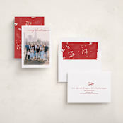 "Noël moderne" - Holiday Cards in Candy Cane by Benita Crandall - Assembled