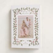 "sketched winter botanicals" - Holiday Cards in Snow by Rebecca Durflinger - Folded Card