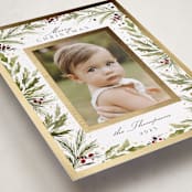 "Boxwood and Berries" - Holiday Cards in Snow by Kate Ahn - Detail