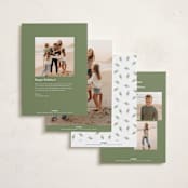 "Linea" - Holiday Cards in Juniper by Petra Kern - Back of Card Options