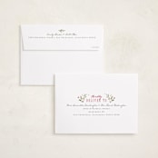 "Mirror Foliage" - Holiday Cards in Holly Berry by Everett Paper Goods - FREE Recipient Addressing