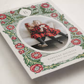 "monogram nouveau" - Holiday Cards in Poinsettia by Jen Owens - Detail