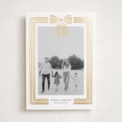 "Ribbon Framed" - Holiday Cards in Snow by Iveta Angelova - Front