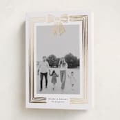 "Ribbon Framed" - Holiday Cards in Snow by Iveta Angelova - Folded Card