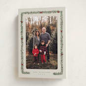 "pine and bow" - Holiday Cards in Eggnog by Adelyn T. - Folded Card