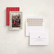 "pine and bow" - Holiday Cards in Eggnog by Adelyn T. - Assembled