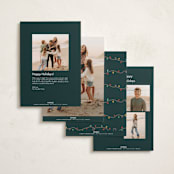"Crazy Lights" - Holiday Cards in Forest by Holly Whitcomb - Back of Card Options