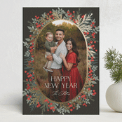 "Brilliante" - Holiday Cards in Cranberry by Kristie Kern - Front