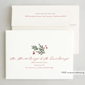 "Brilliante" - Holiday Cards in Cranberry by Kristie Kern - FREE Recipient Addressing