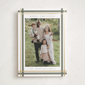 "Traditional Plaid" - Holiday Cards in Sage by Ashley Presutti Beasley - Front