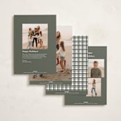 "Traditional Plaid" - Holiday Cards in Sage by Ashley Presutti Beasley - Back of Card Options