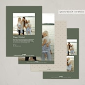 "Delicate Ribbon" - Holiday Cards in Balsam by Wildfield Paper Co - Back of Card Options