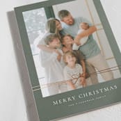 "Delicate Ribbon" - Holiday Cards in Balsam by Wildfield Paper Co - Detail