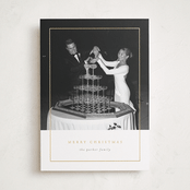 "Classic Border" - Holiday Cards in Snow by Brianne Larsen - Front