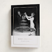 "Classic Border" - Holiday Cards in Snow by Brianne Larsen - Folded Card