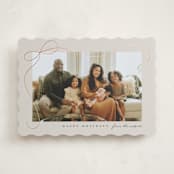 "Cascading Bow" - Holiday Cards in Putty by Lauren Chism - Front
