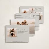 "Cascading Bow" - Holiday Cards in Putty by Lauren Chism - Back of Card Options