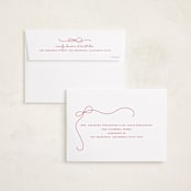 "Cascading Bow" - Holiday Cards in Ruby by Lauren Chism - FREE Recipient Addressing