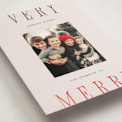 "Merry Type" - Holiday Cards in Eggnog by Chryssi Tsoupanarias - Detail