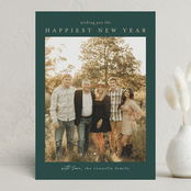 "Frame of Happiness" - Holiday Cards in Hunter by Chris Griffith - Front