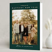 "Frame of Happiness" - Holiday Cards in Hunter by Chris Griffith - Folded Card