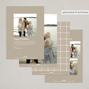 "Quartzite" - Holiday Cards in Eggnog by Wildfield Paper Co - Back of Card Options