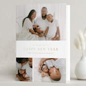 "Quartzite" - Holiday Cards in Eggnog by Wildfield Paper Co - Folded Card