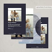"Arc Over" - Holiday Cards in Midnight by Pixel and Hank - Back of Card Options