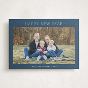 "Dotted" - Holiday Cards in Navy by Carolyn MacLaren - Front