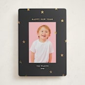 "Tiny Star Confetti" - Holiday Cards in Midnight by Kercia Jane - Front