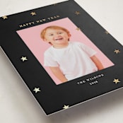 "Tiny Star Confetti" - Holiday Cards in Midnight by Kercia Jane - Detail