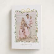 "Ribbonly Frame" - Holiday Cards in Butter by Itsy Belle Studio - Folded Card