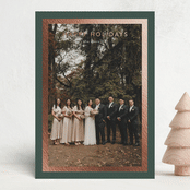 "Bold Frame" - Holiday Cards in Evergreen by Stacey Meacham - Front