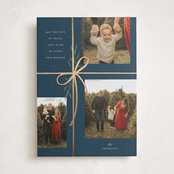 "Holiday gifts" - Holiday Cards in Navy by Susan Zinader - Front