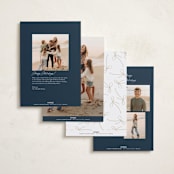 "Holiday gifts" - Holiday Cards in Navy by Susan Zinader - Back of Card Options